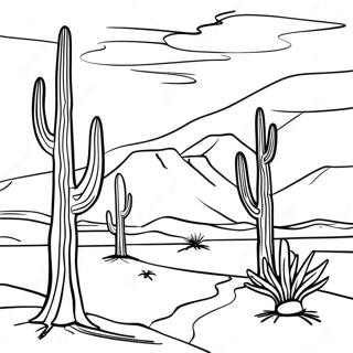 Georgia O Keeffe Desert Landscape Coloring Page 26585-21036