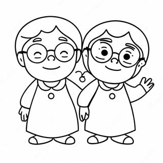 Funny Bluey Grannies Coloring Page 2661-2122