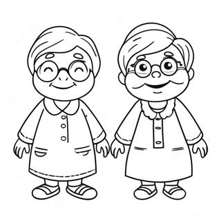 Funny Bluey Grannies Coloring Page 2661-2123