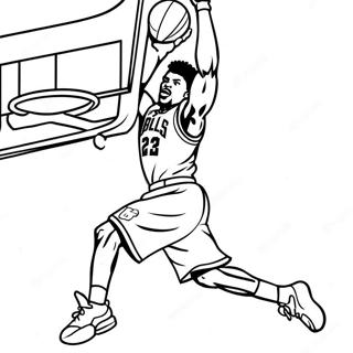 Jimmy Butler Dunking Coloring Page 26625-21055