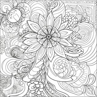 Flower Hard Coloring Pages