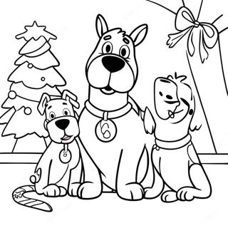 Scooby Doo Festive Scene Coloring Page 26685-21093