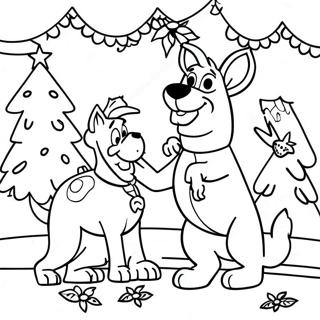 Scooby Doo Festive Scene Coloring Page 26685-21094