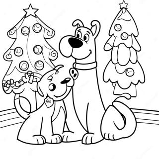 Scooby Doo Festive Scene Coloring Page 26685-21095