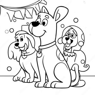 Scooby Doo Festive Scene Coloring Page 26685-21096