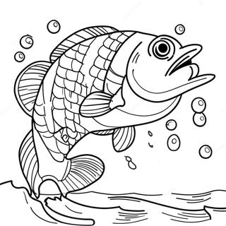 Bass Fishing Coloring Pages