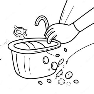 Hand Washing Fun Coloring Page 26724-21130