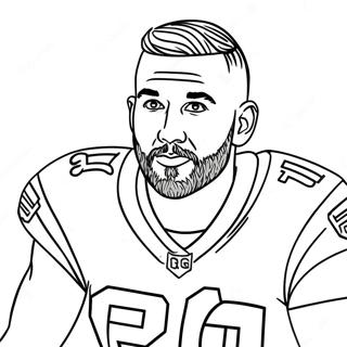 Travis Kelce Coloring Page 26754-21182