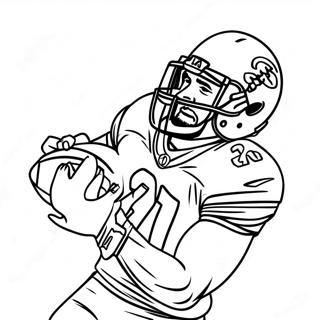 Travis Kelce Catching A Football Coloring Page 26755-21147