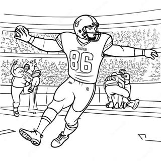 Travis Kelce Catching A Football Coloring Page 26755-21148