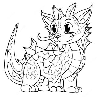 Cat Dragon Coloring Page 26764-21155