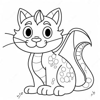 Cat Dragon Coloring Page 26764-21156