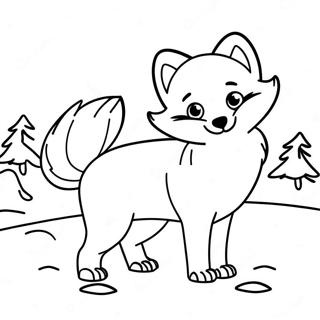 Arctic Fox Coloring Pages