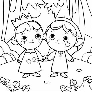 Ben And Holly In The Magical Forest Coloring Page 26825-21233