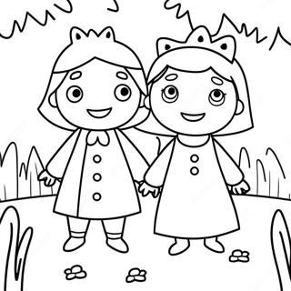 Ben And Holly In The Magical Forest Coloring Page 26825-21234