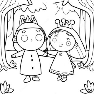 Ben And Holly In The Magical Forest Coloring Page 26825-21235