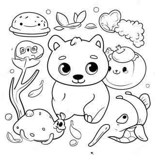 Colorful Food Chain With Animals Coloring Page 26835-21206