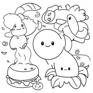 Colorful Food Chain With Animals Coloring Page 26835-21207