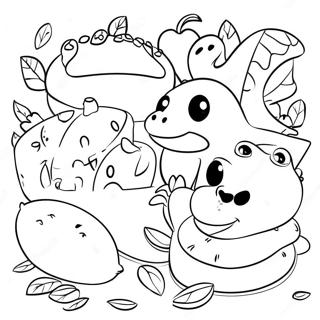 Colorful Food Chain With Animals Coloring Page 26835-21208