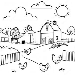 Realistic Farm For Adults Coloring Pages