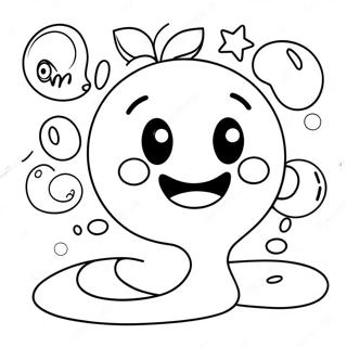 Cute Number 9 With Smiley Face Coloring Page 26875-21246