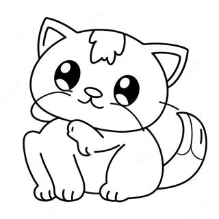 Sleepy Monster Cat Coloring Page 26885-21243