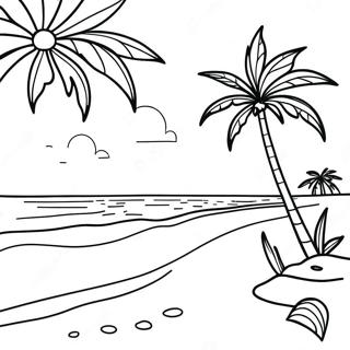 Aloha Sunset Beach Coloring Page 26894-21253