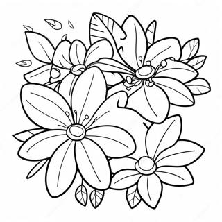 Aloha Tropical Flowers Coloring Page 26895-21268