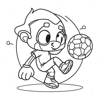 Vini Jr Dribbling A Soccer Ball Coloring Page 26905-21277