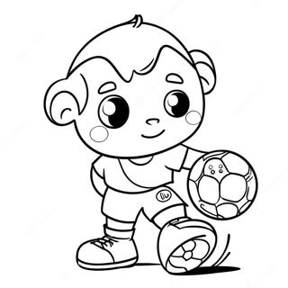 Vini Jr Dribbling A Soccer Ball Coloring Page 26905-21279