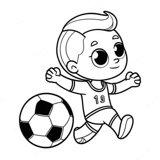 Vini Jr Dribbling A Soccer Ball Coloring Page 26905-21280