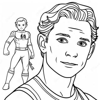 Tom Holland Coloring Page 26914-21276