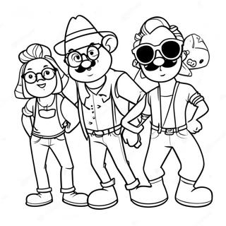 Hipster Disney Characters Coloring Page 26994-21337