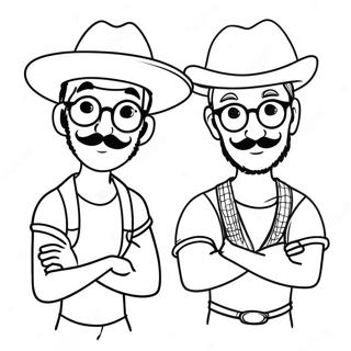 Hipster Disney Characters Coloring Page 26994-21339