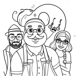 Hipster Disney Characters Coloring Page 26994-21340