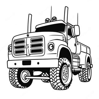 Diesel Truck Lifted Truck Coloring Page 2700-2151