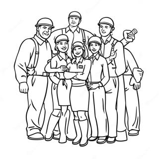 Teamwork Coloring Page 27024-21364