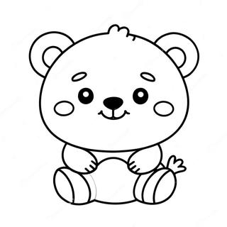 Page À Colorier D'ours Kawaii 27084-21413