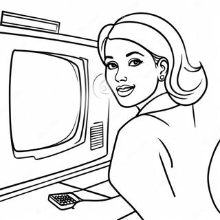 Tv Woman Coloring Pages