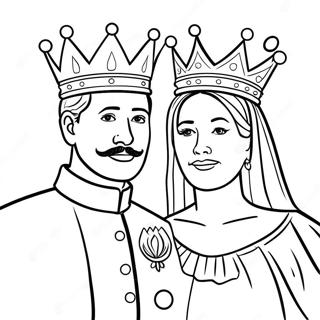 King And Queen Coloring Page 27154-21465