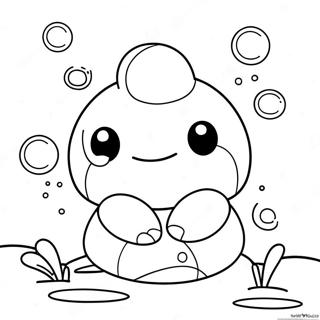 Cute Water Pokemon Swimming Coloring Page 27175-21486