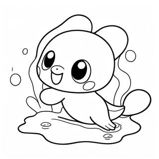 Cute Water Pokemon Swimming Coloring Page 27175-21487