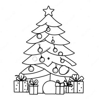 Aesthetic Christmas Tree Coloring Page 27204-21506