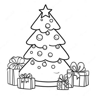 Aesthetic Christmas Tree Coloring Page 27204-21507