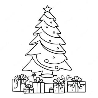 Aesthetic Christmas Tree Coloring Page 27204-21508