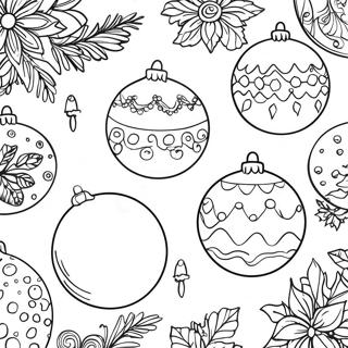 Charming Aesthetic Christmas Ornaments Coloring Page 27205-21546