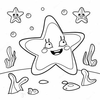 Happy Patrick Star Underwater Coloring Page 2721-2163