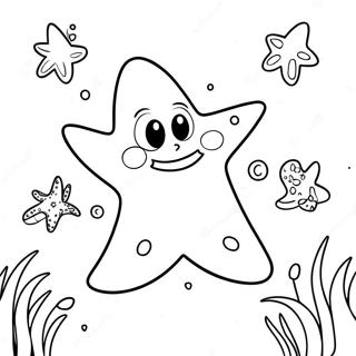 Happy Patrick Star Underwater Coloring Page 2721-2164