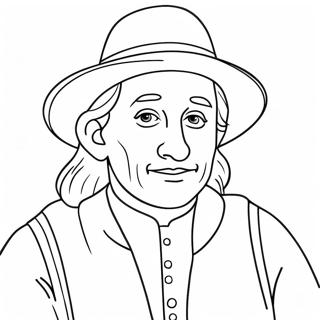 Easy Pilgrim Coloring Page 27224-21518