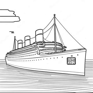 Majestic Britannic Ocean Liner Coloring Page 27305-21577